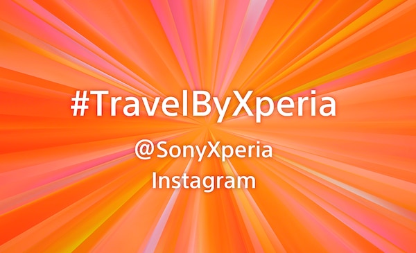 #TravelByXperia @SonyXperia บน Instagram ท่ามกลางฉากหลังสีส้ม