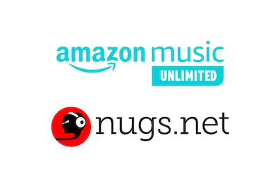 โลโก้ Amazon Music Unlimited, nugs.net และ 360 Reality Audio Live