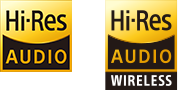 Hi-Res Audio & Hi-Res Audio wireless logos